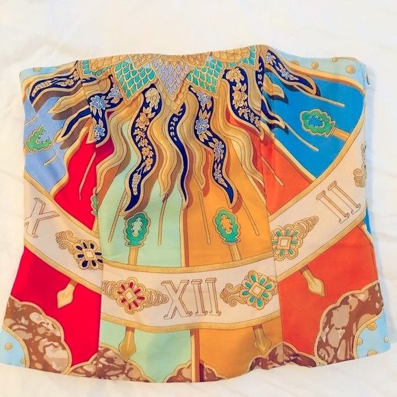 JMcLaughlin “Versace inspired” print bustier top. Size 6/S. - Picture 3 of 7